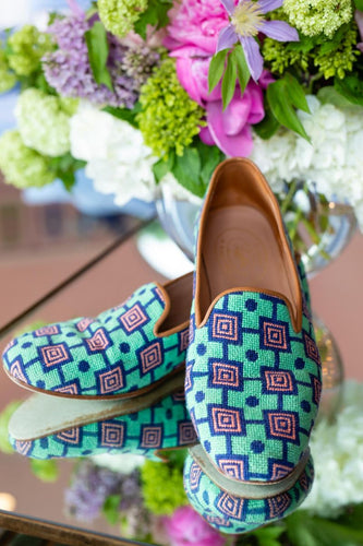 Luxurious threads, like Vineyard Silk, are used to create Stubbs and Wootton slippers.