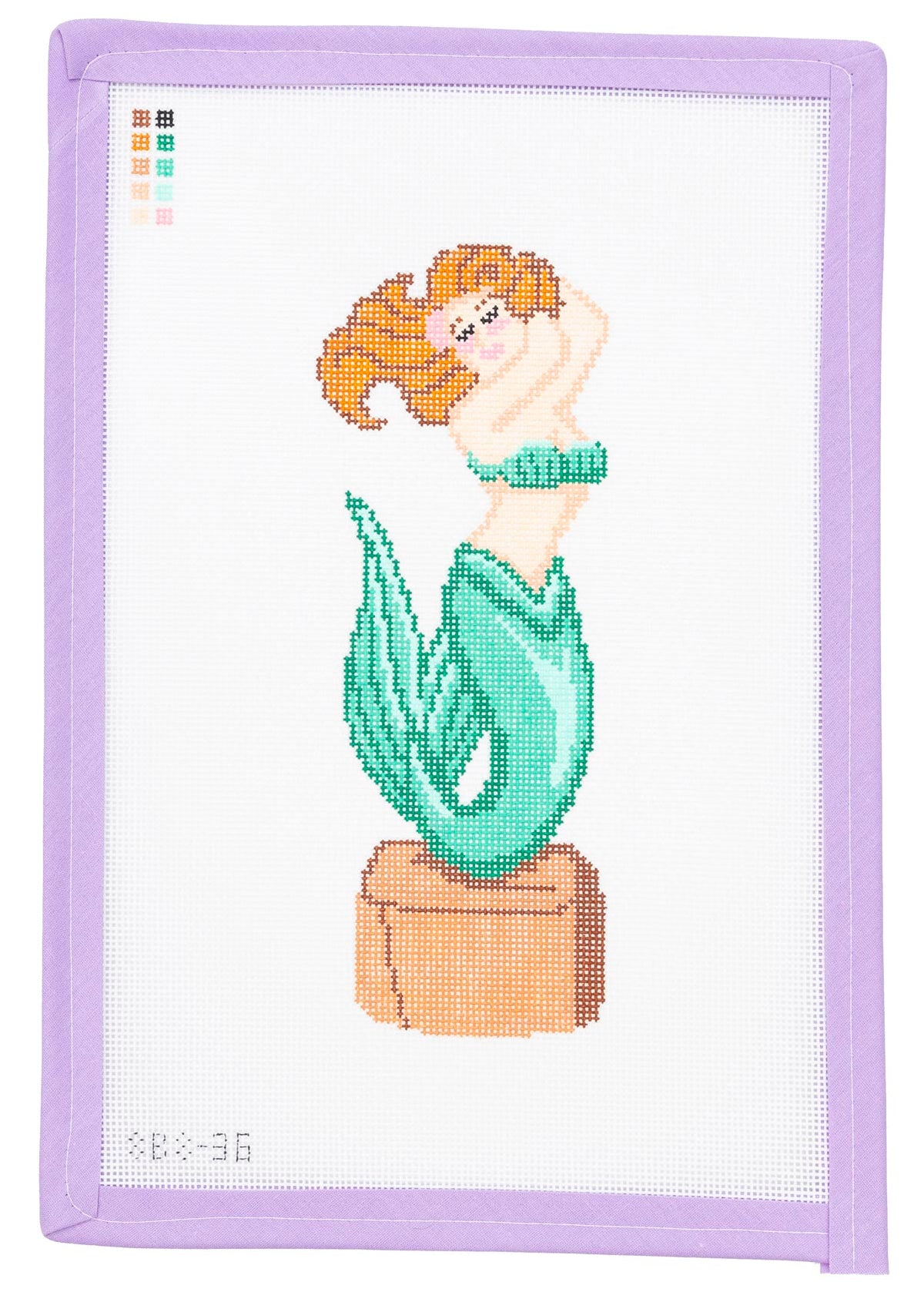 Wooden Mermaid Needlepoint Canvas from Lycette Designs. Needlepoint
