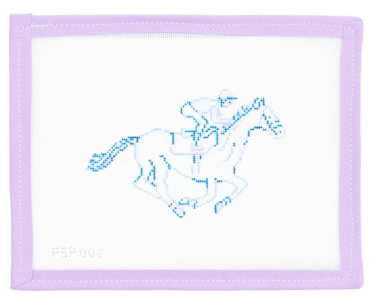 Jockey On Horseback Needlepoint Canvas from Lycette Designs