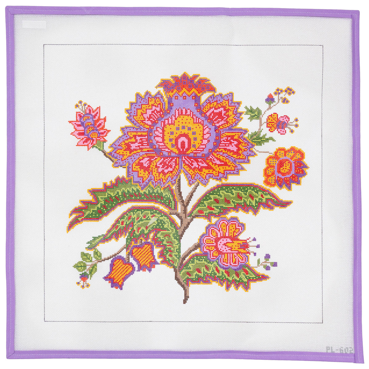 Tree of Life - Lavender Flower Needlepoint Canvas from Lycette