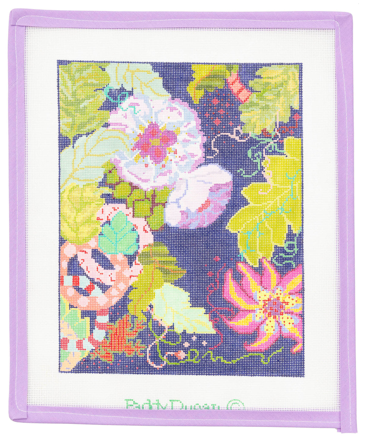 Indigo Needlepoint Canvas from Lycette Designs. Needlepoint