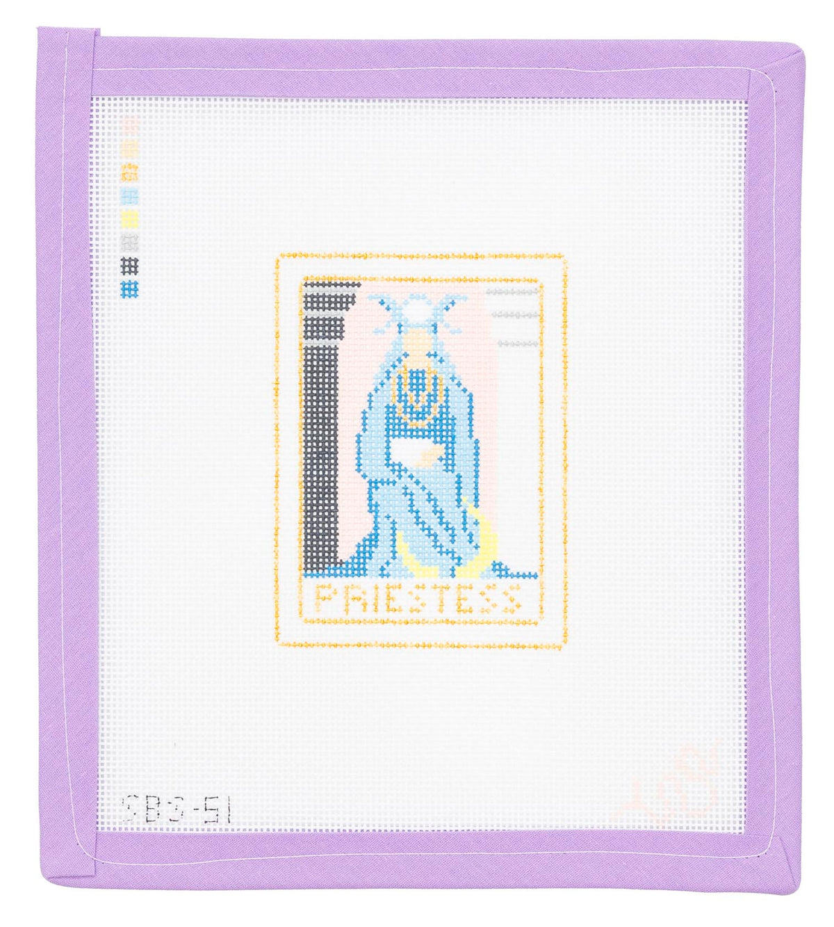 The Priestess Tarot Card Needlepoint Canvas from Lycette Designs