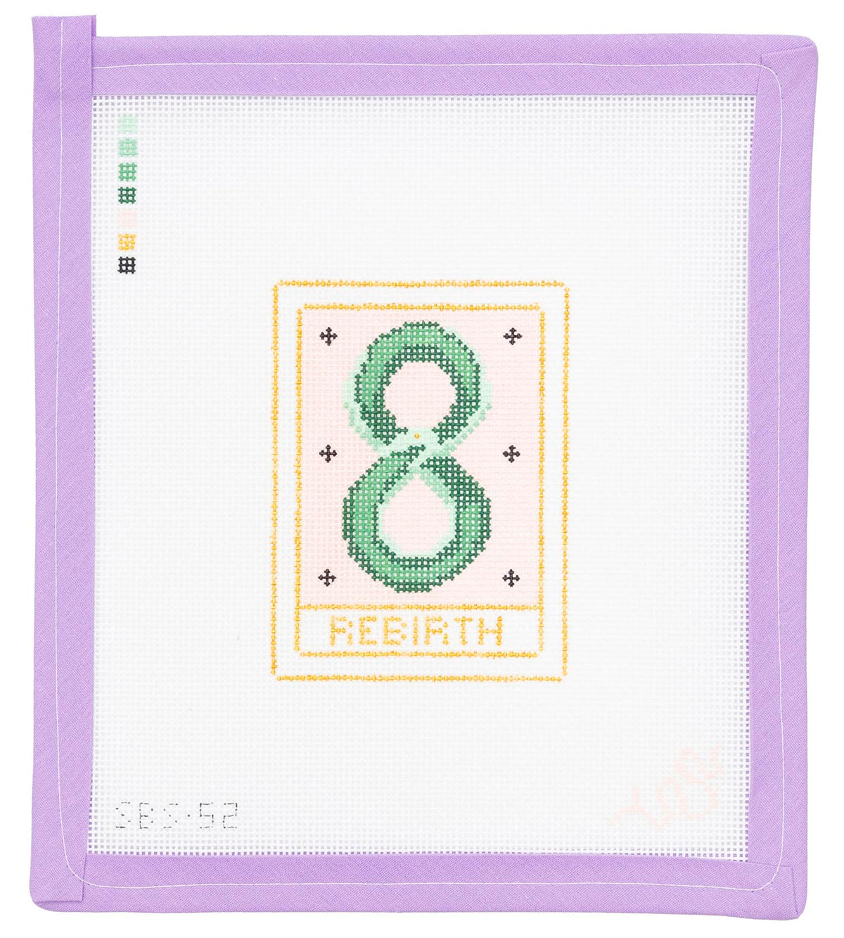 Rebirth Tarot Card Needlepoint Canvas from Lycette Designs. Needlepoint