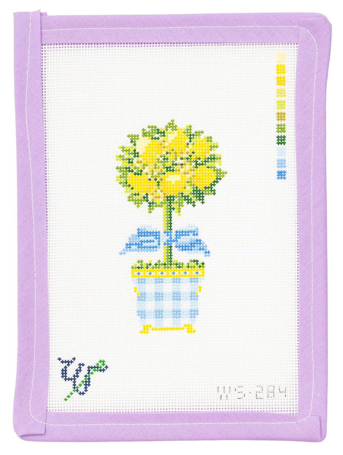 Lemon Topiary Needlepoint Canvas from Lycette Designs. Needlepoint canvases, fibers, and finishing.
