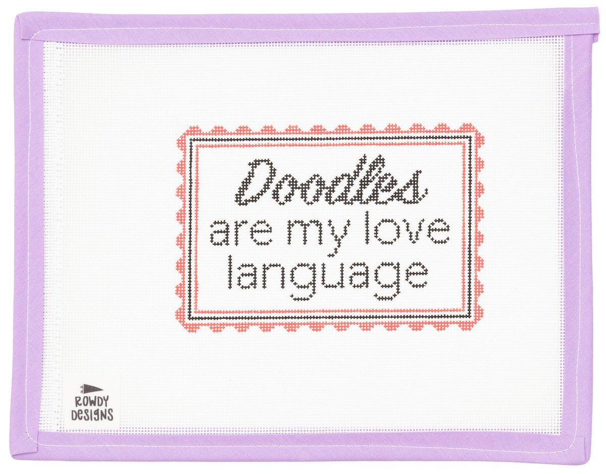 Doodles Are My Love Language Needlepoint Canvas from Lycette