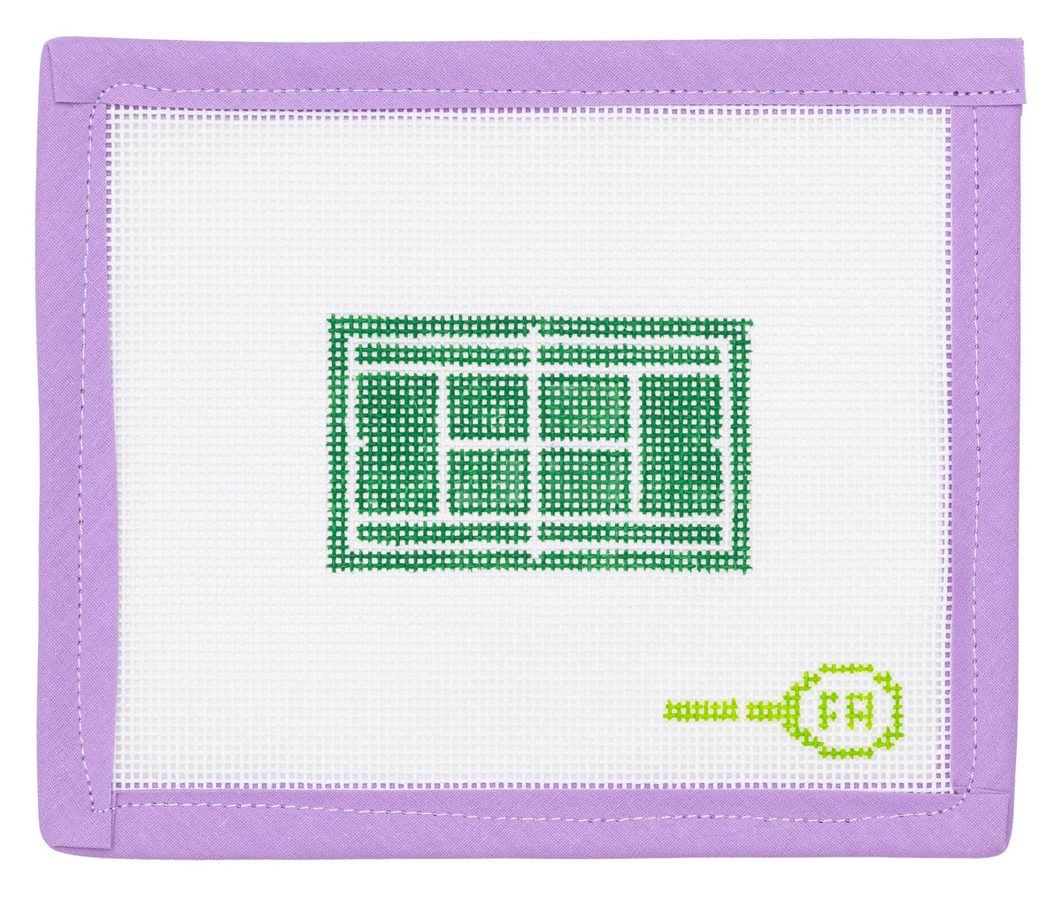 Mini Tennis Court Needlepoint Canvas from Lycette Designs. Needlepoint