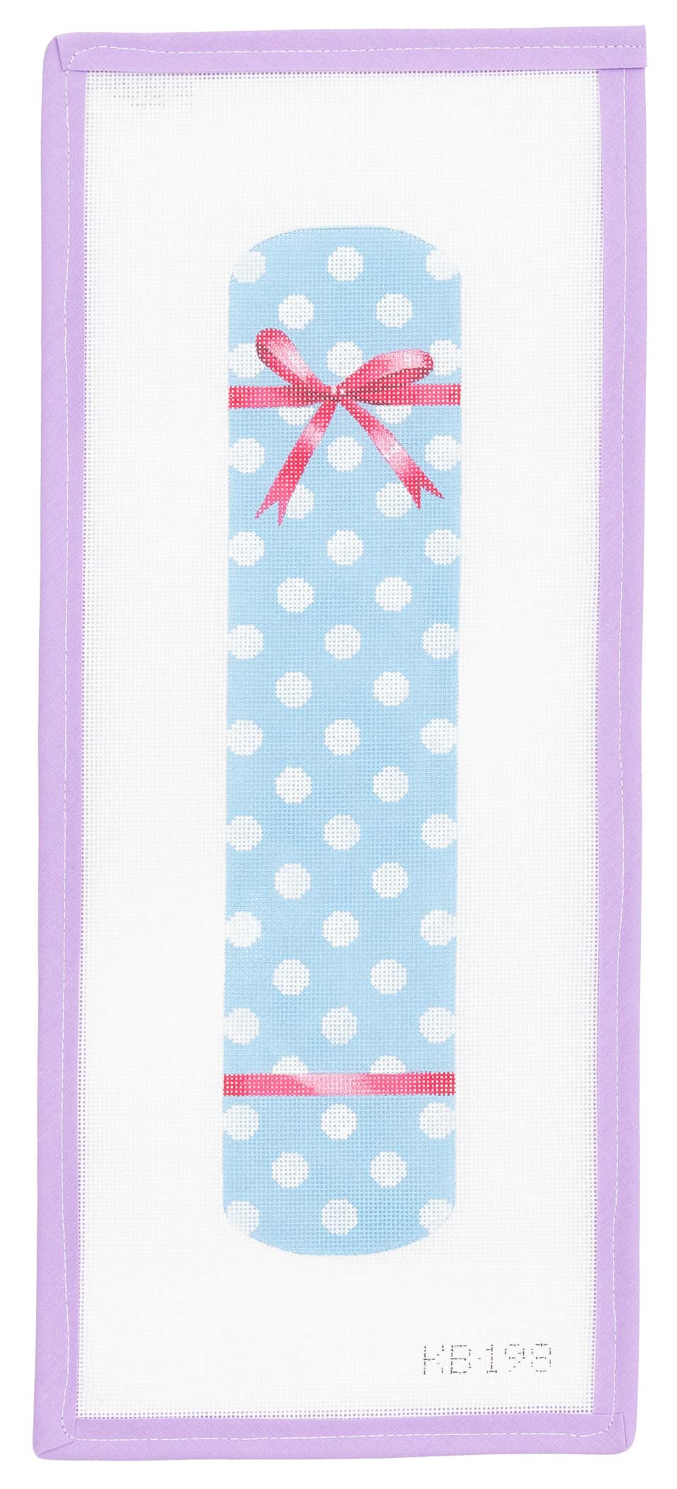 Blue & White Polka Dot Eyeglass Case Needlepoint Canvas from Lycette Designs. Needlepoint