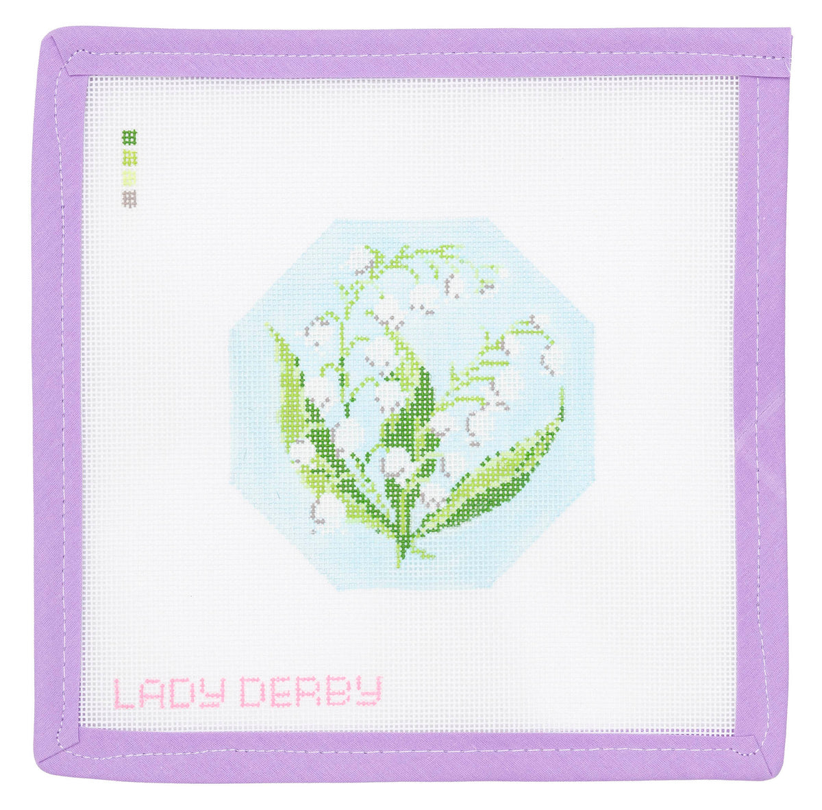 Lily Of The Valley Ornament Needlepoint Canvas from Lycette Designs