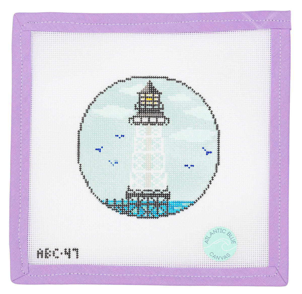 Florida Alligator Lighthouse Needlepoint Canvas from Lycette Designs