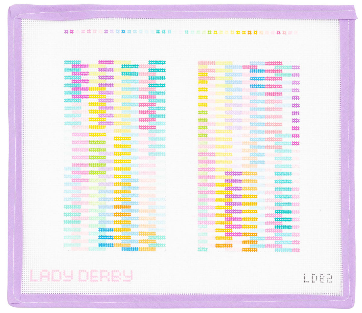 Ombre Dashes Eyeglass Case Needlepoint Canvas from Lycette Designs