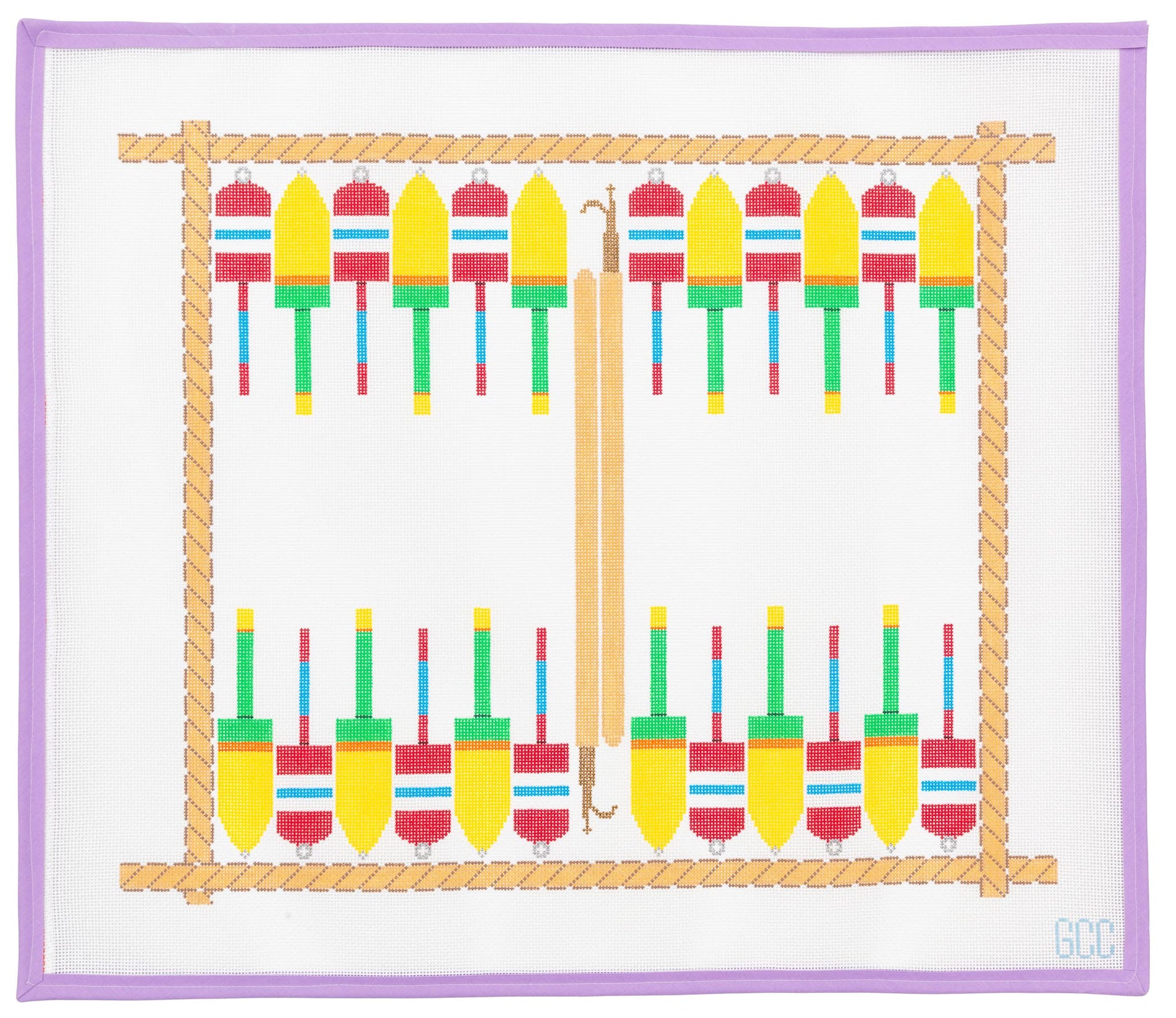 Buoys Backgammon Board Needlepoint Canvas from Lycette Designs