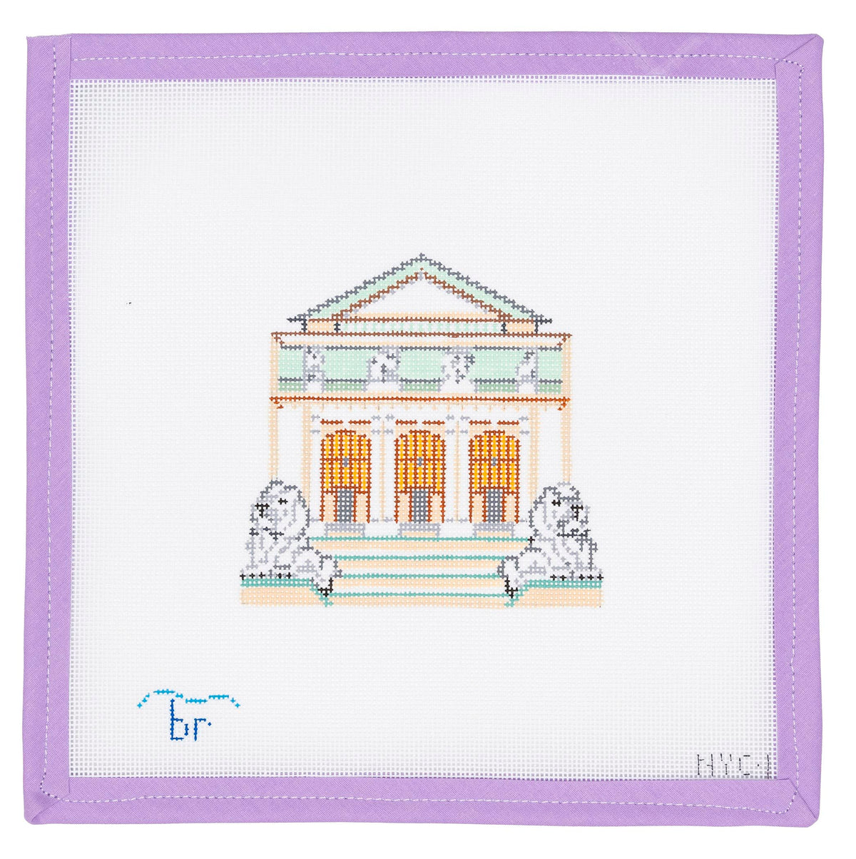 NYC nPublic Library Needlepoint Canvas from Lycette Designs