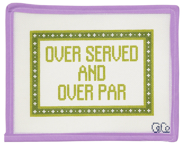 LUXURY NEEDLEPOINT FROM LONDON パーティション Over Served and Over Par Needlepoint Canvas from Lycette Designs