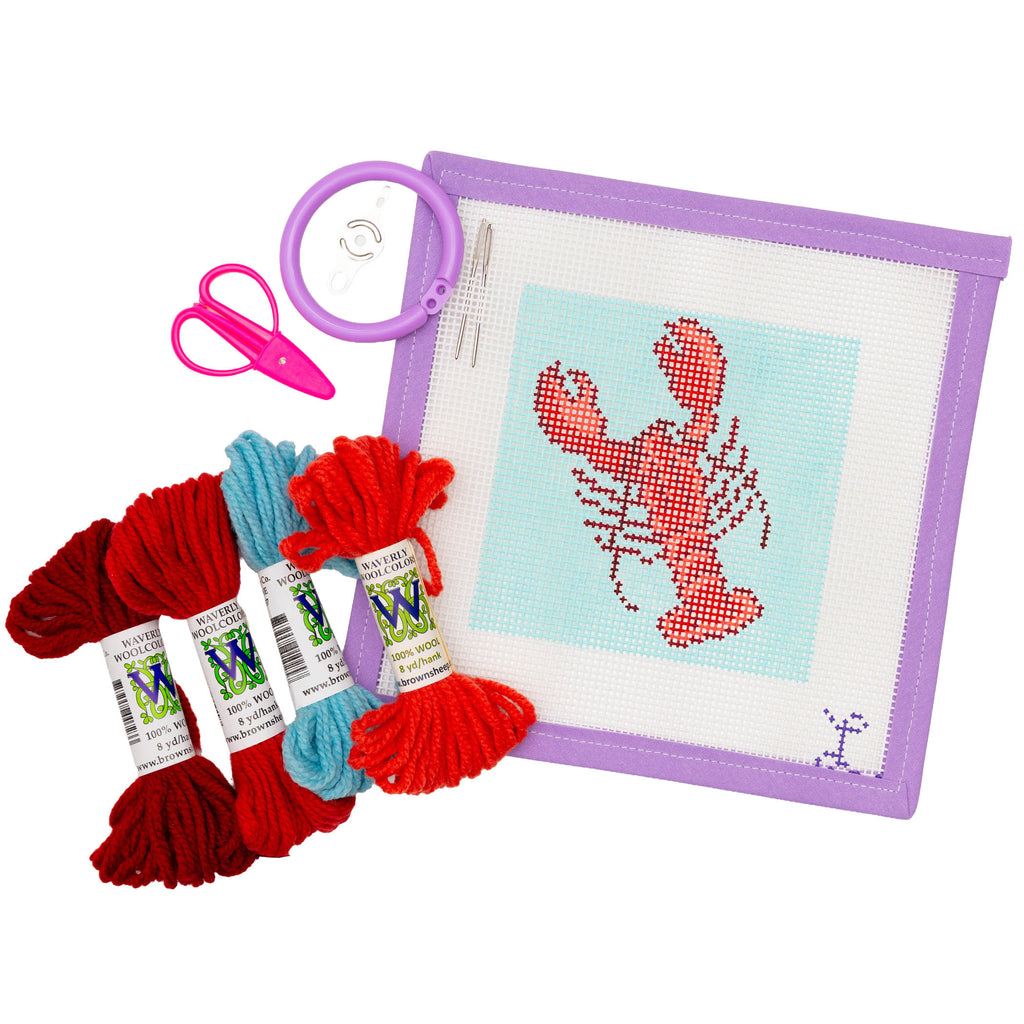 sweetylily　A878★逸品‼️豪華刺繍‼️ランナー2m10cm Starfish - 10 Mesh Beginner Kit Needlepoint Canvas from Lycette