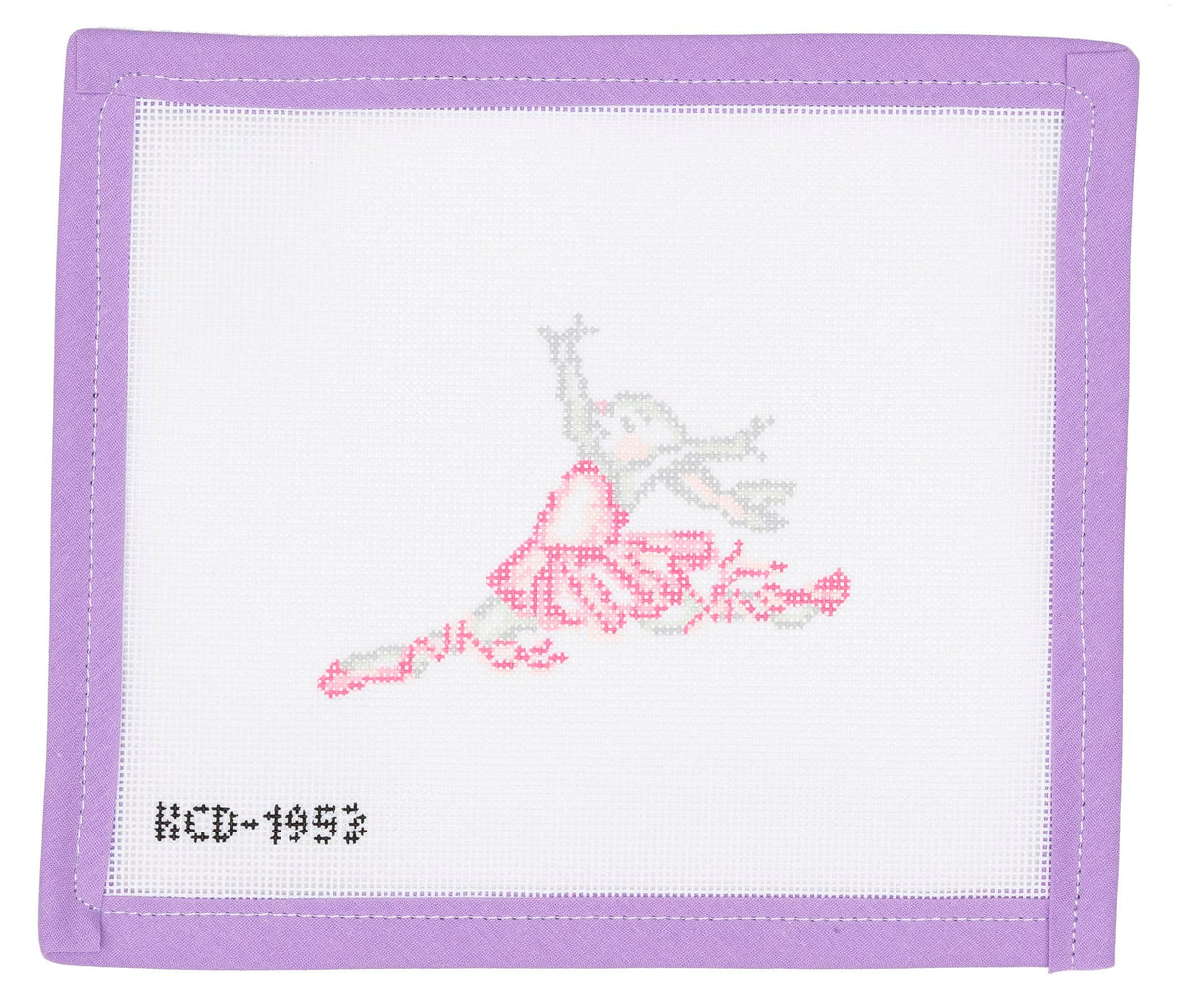 Leaping Ballet Bunny Needlepoint Canvas from Lycette Designs