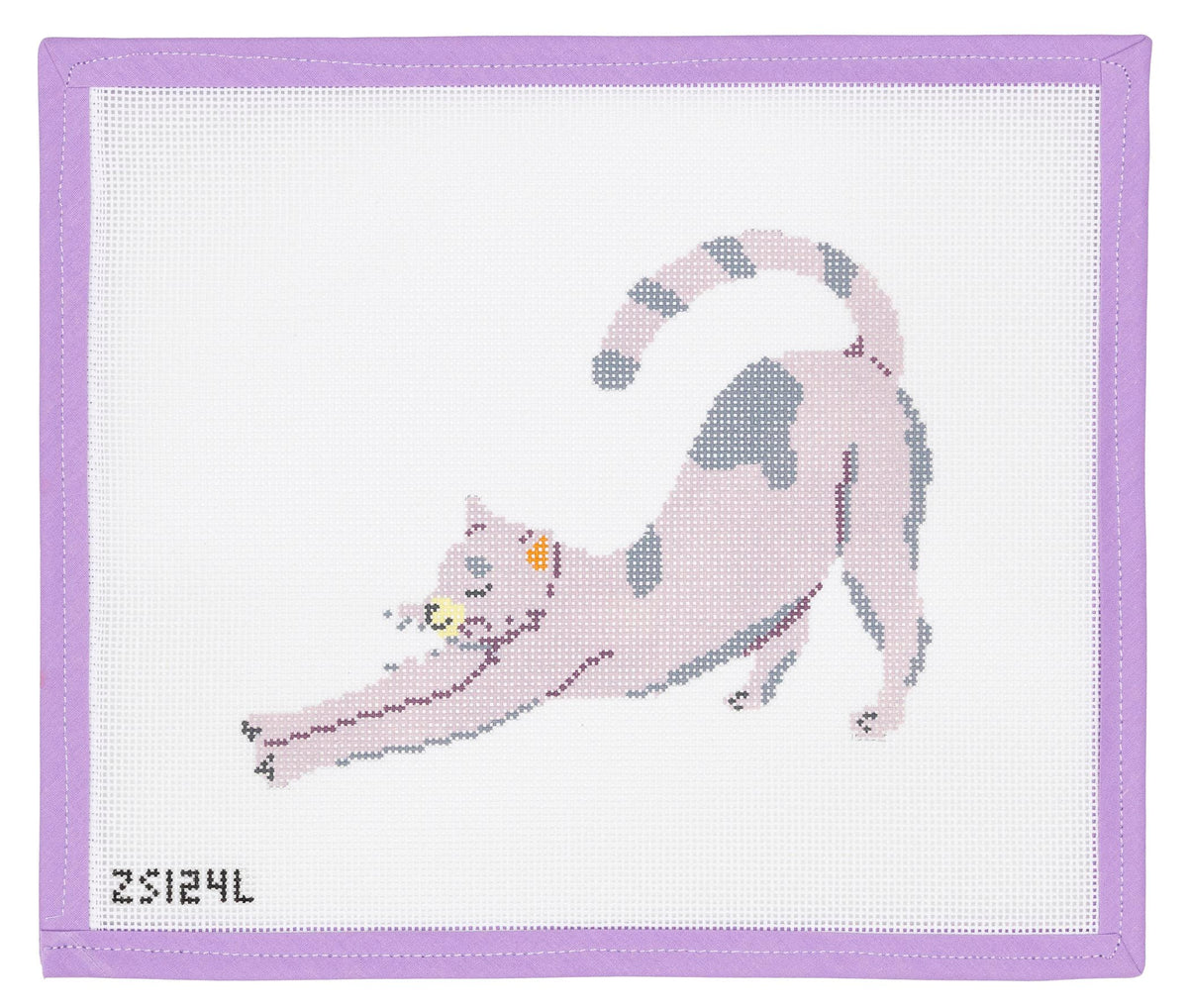 Big Stretch Kitty Left Facing Needlepoint Canvas from Lycette Designs