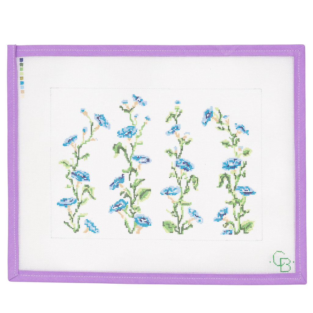 sweetylily　A878★逸品‼️豪華刺繍‼️ランナー2m10cm Morning Glory Clutch Needlepoint Canvas from Lycette Designs
