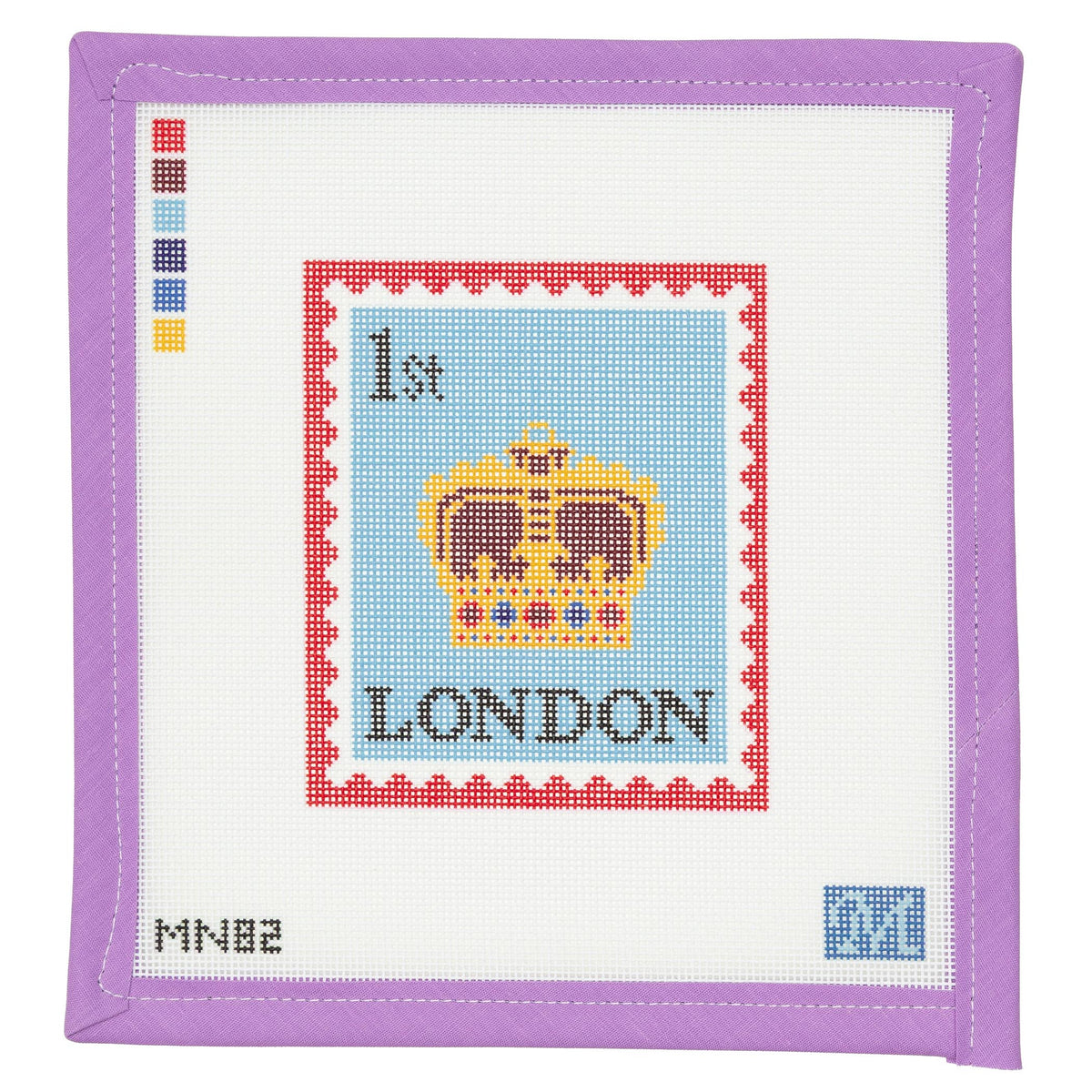 LUXURY NEEDLEPOINT FROM LONDON パーティション London Crown Stamp Needlepoint Canvas from Lycette Designs