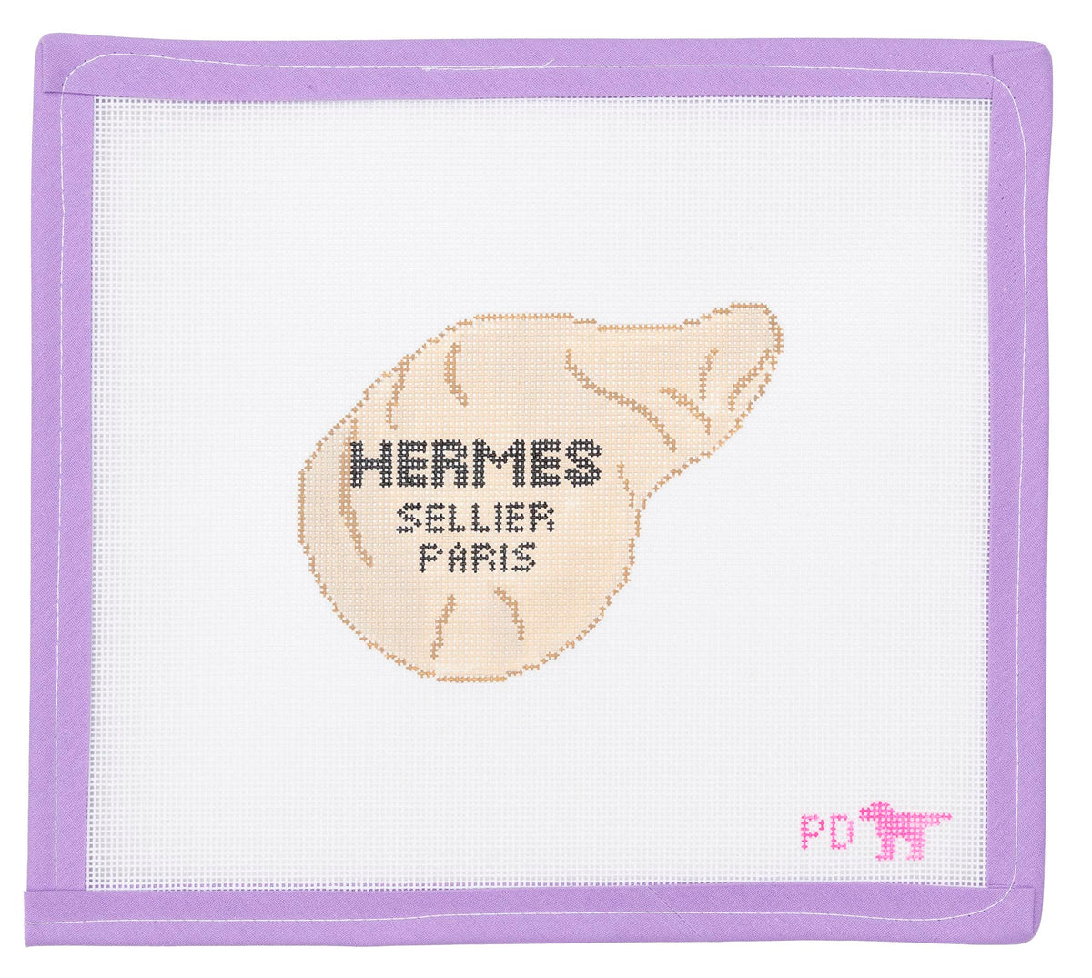 Hermès Saddle Cover Needlepoint Canvas from Lycette Designs