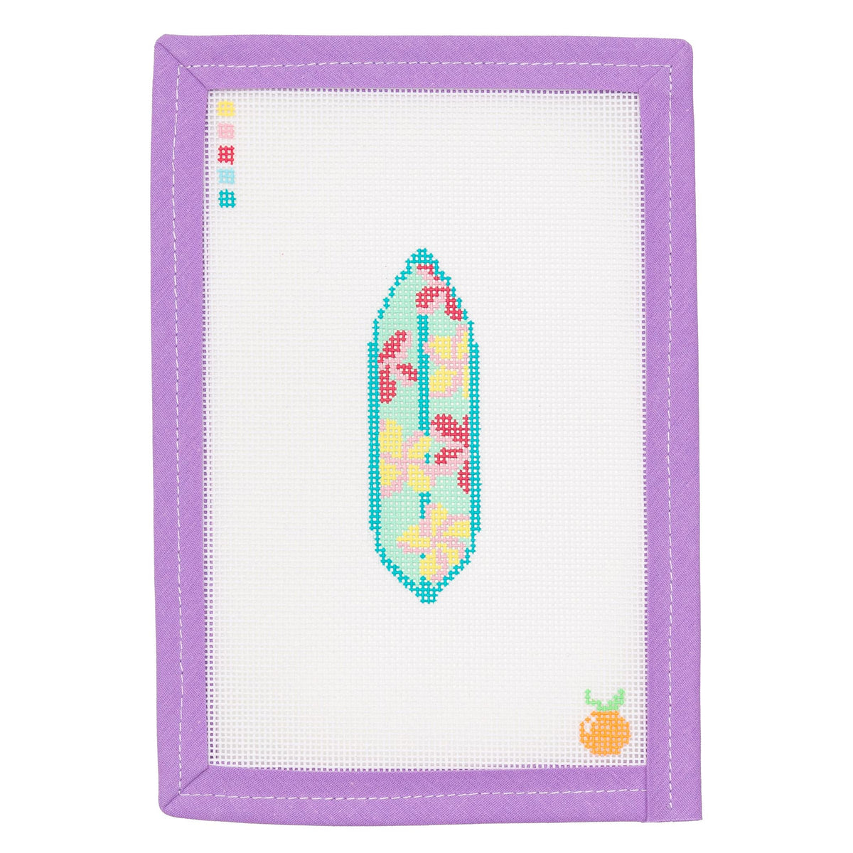 Plumeria Surfboard Needlepoint Canvas from Lycette Designs