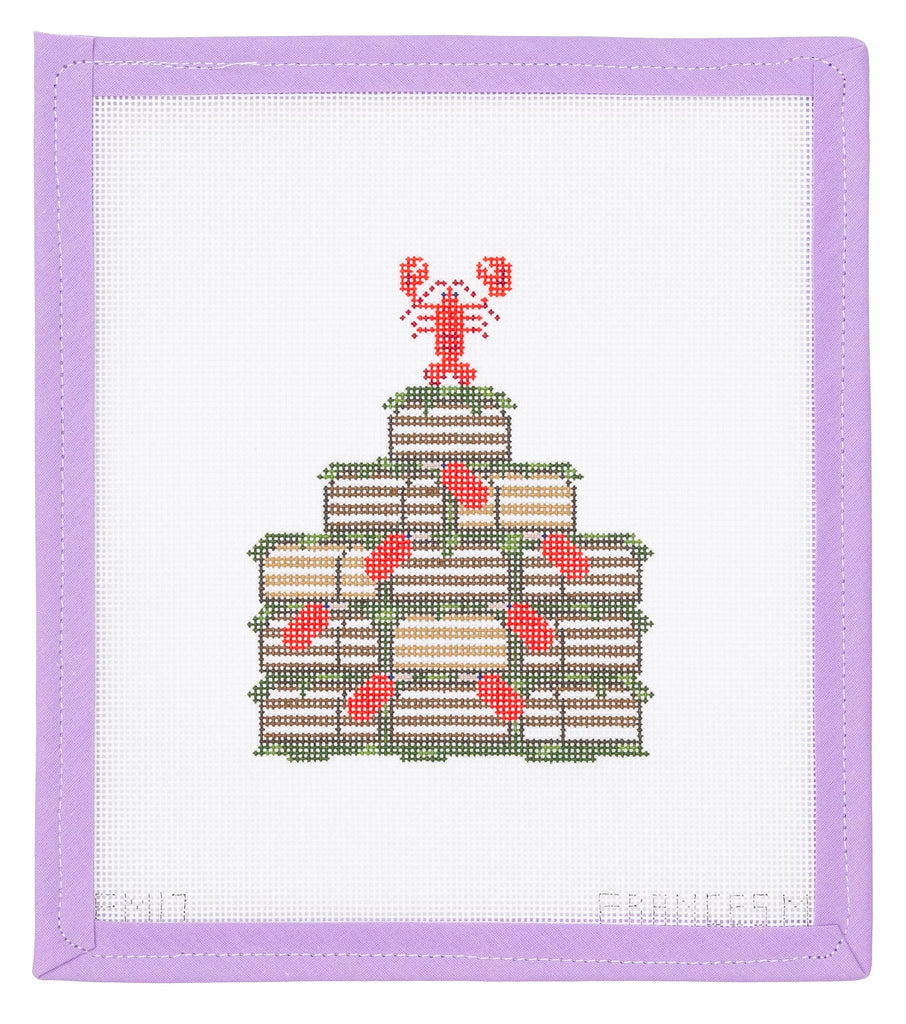 Lobster Trap Tree Needlepoint Canvas from Lycette Designs. Needlepoint