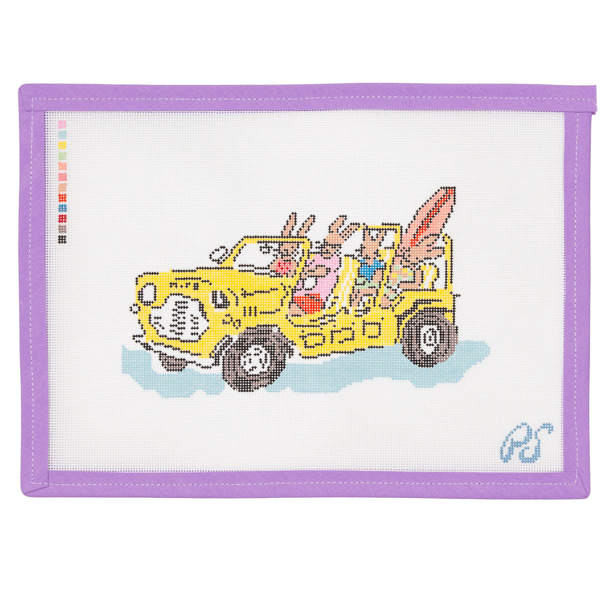 Beach Bunnies Needlepoint Canvas from Lycette Designs. Needlepoint