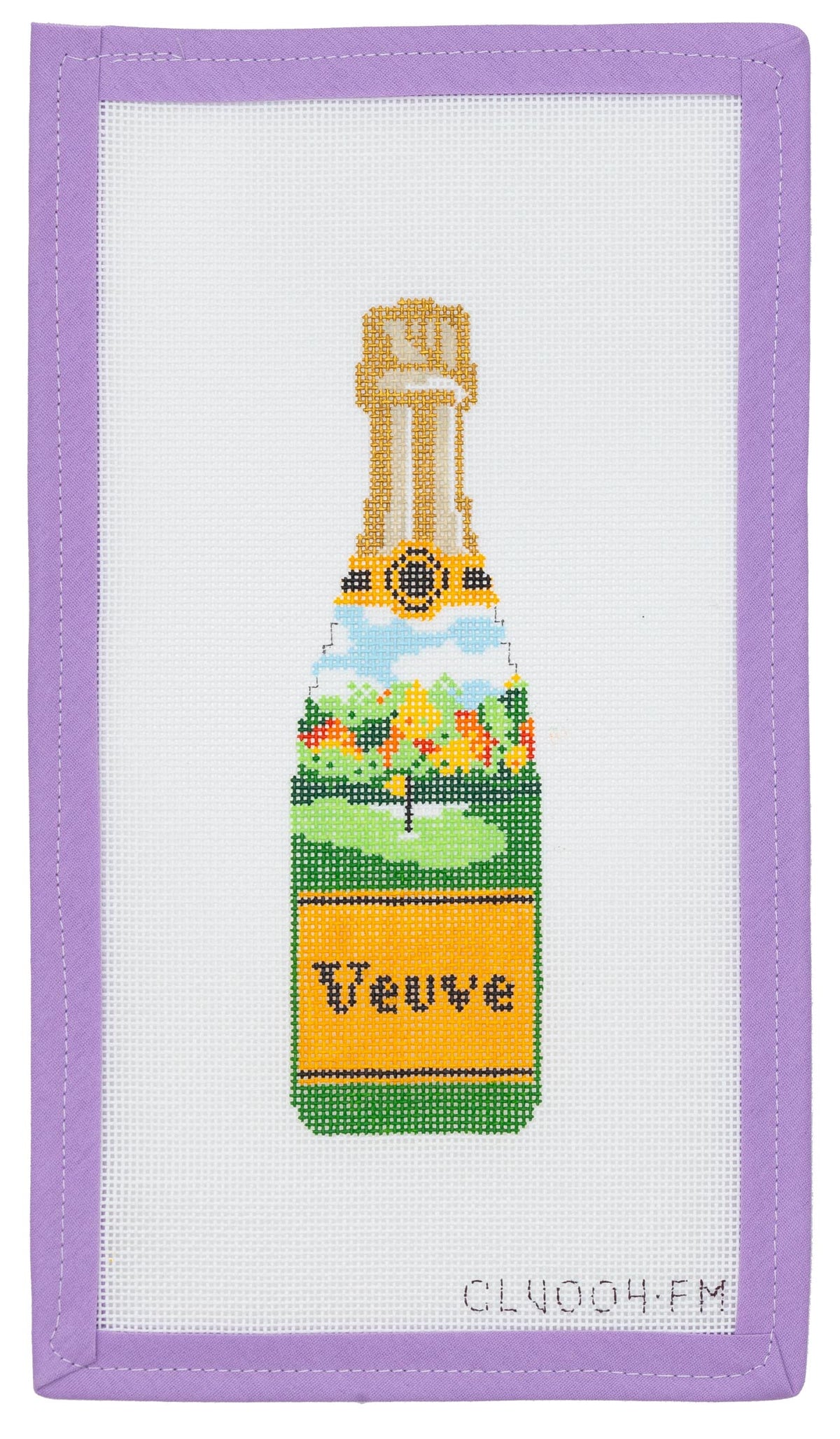 Champagne Bottle Masters Needlepoint Canvas from Lycette Designs