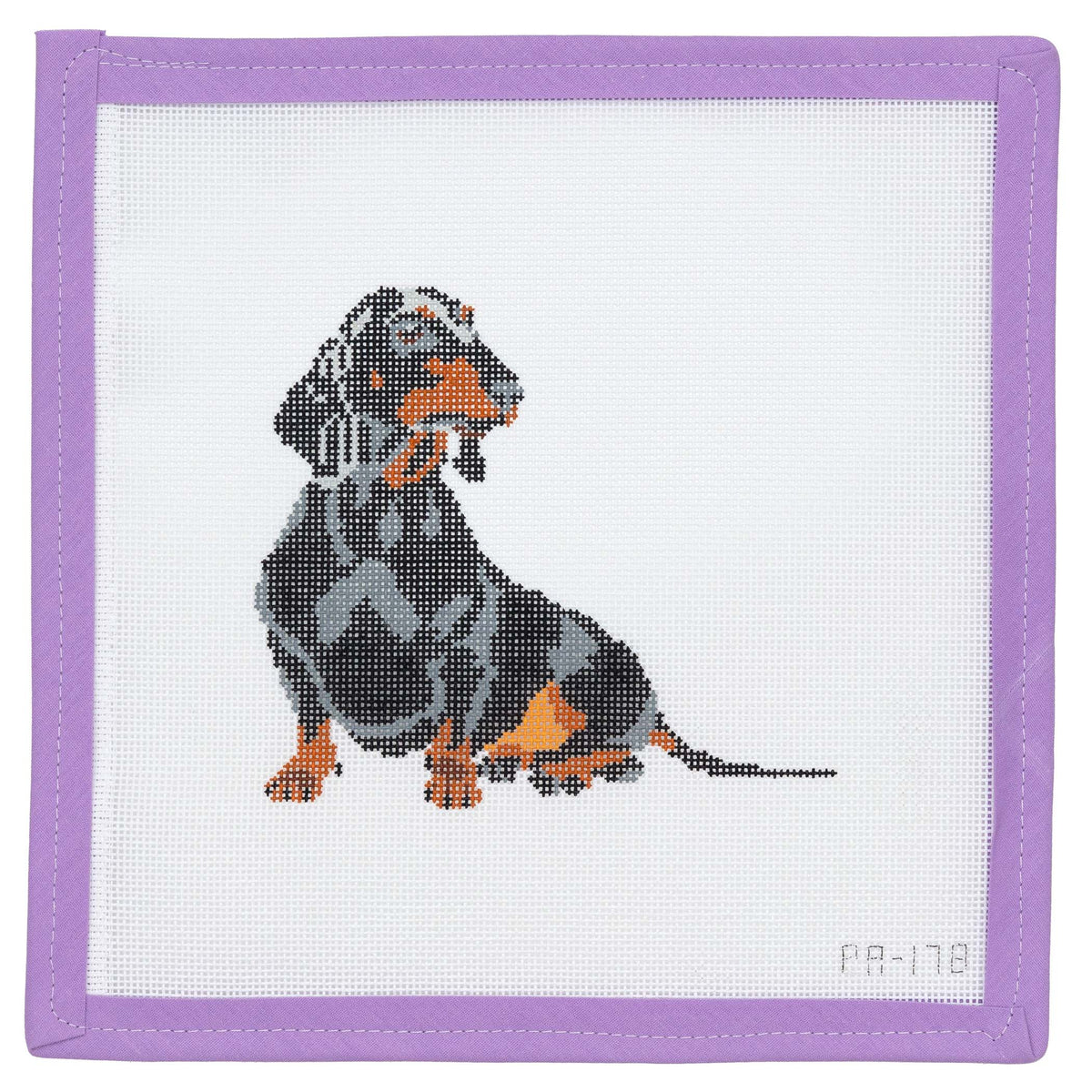 Dachshund Needlepoint Canvas from Lycette Designs. Needlepoint canvases, fibers, and finishing.