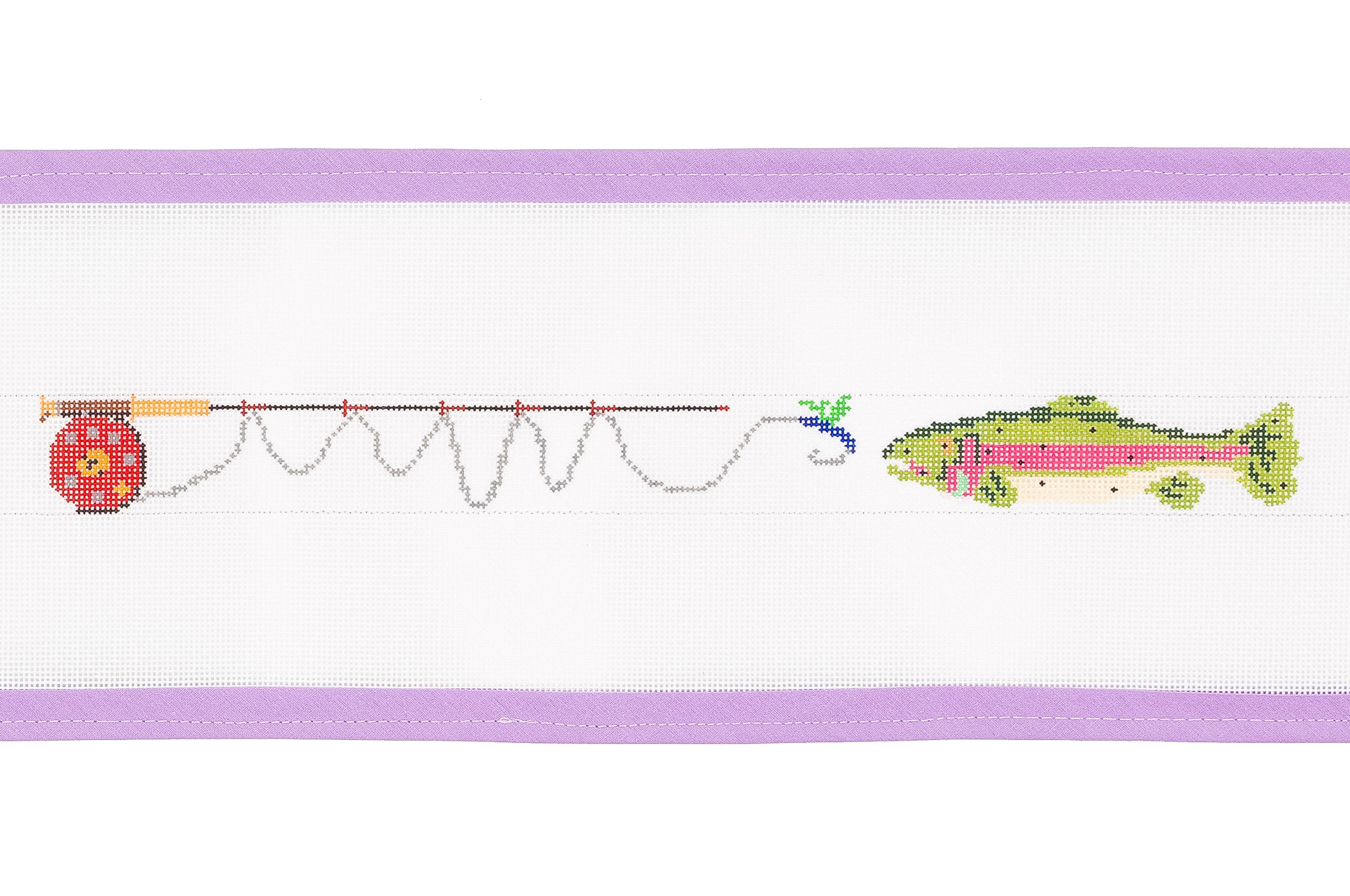 Fly Fishing Belt Needlepoint Canvas from Lycette Designs. Needlepoint