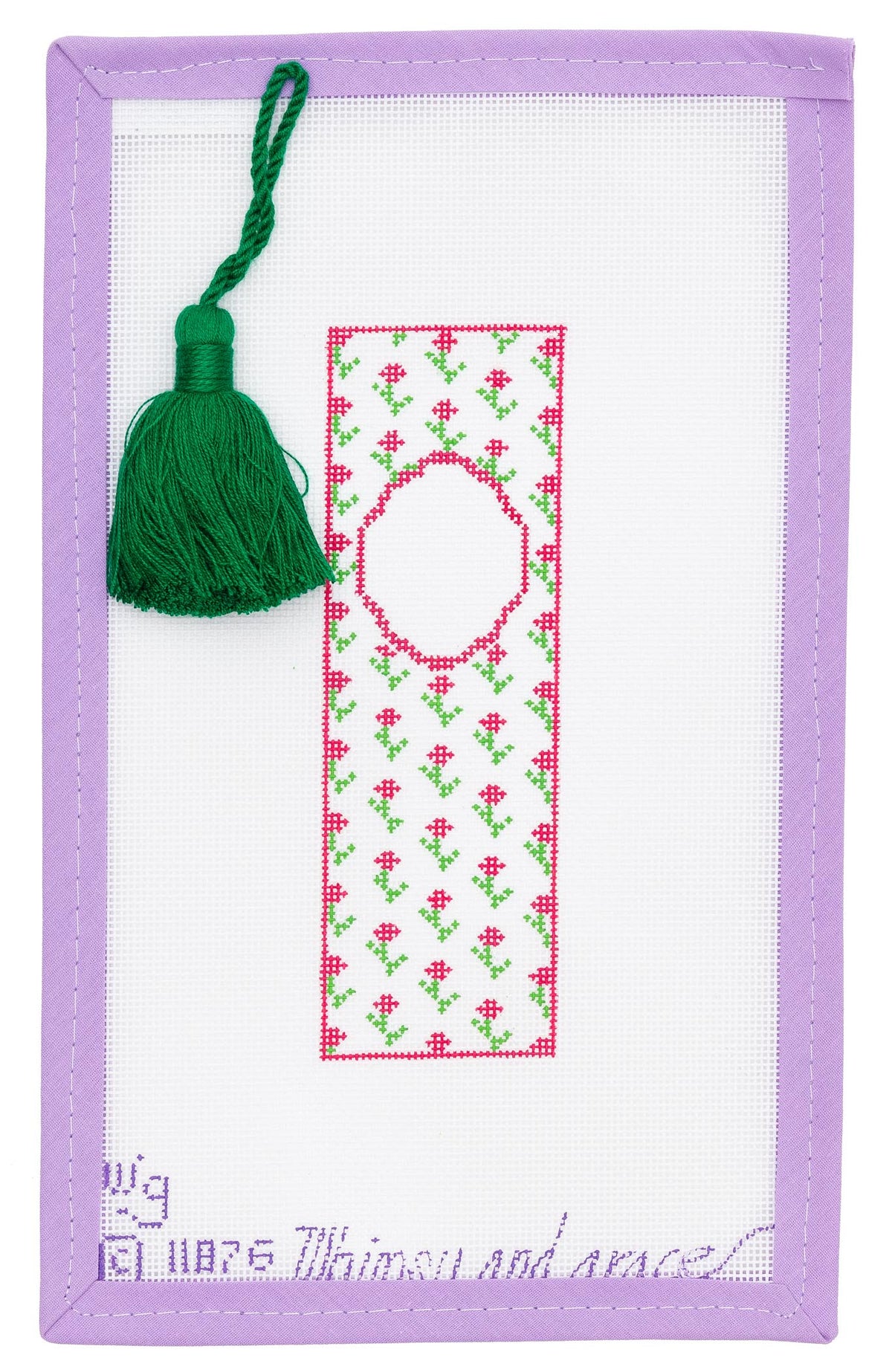 Provence Bookmark Needlepoint Canvas from Lycette Designs. Needlepoint
