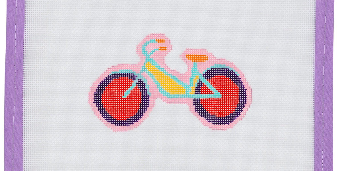 Bicycle Needlepoint Canvas from Lycette Designs. Needlepoint canvases