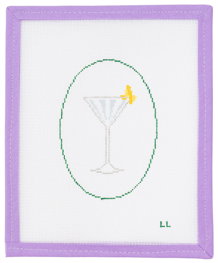 Canvas ~ Martini with Olives Drink Glass handpainted Needlepoint Canva –  Needlepoint by Wildflowers