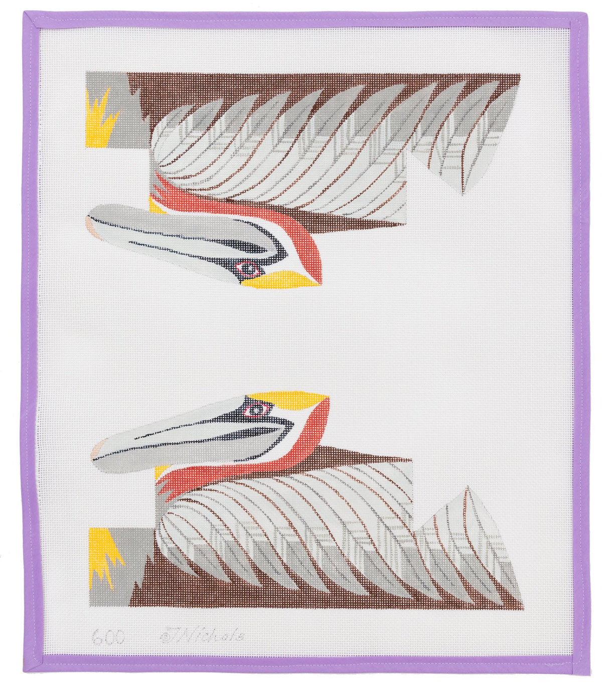 Pelican Doorstop Needlepoint Canvas from Lycette Designs. Needlepoint