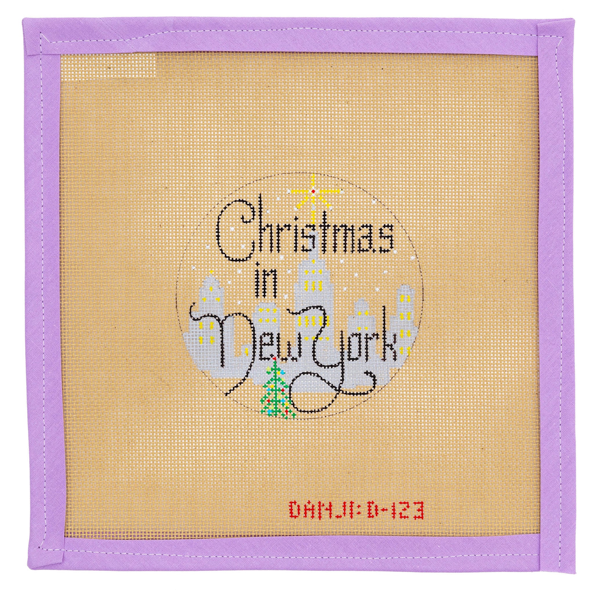 Christmas In New York Needlepoint Canvas from Lycette Designs