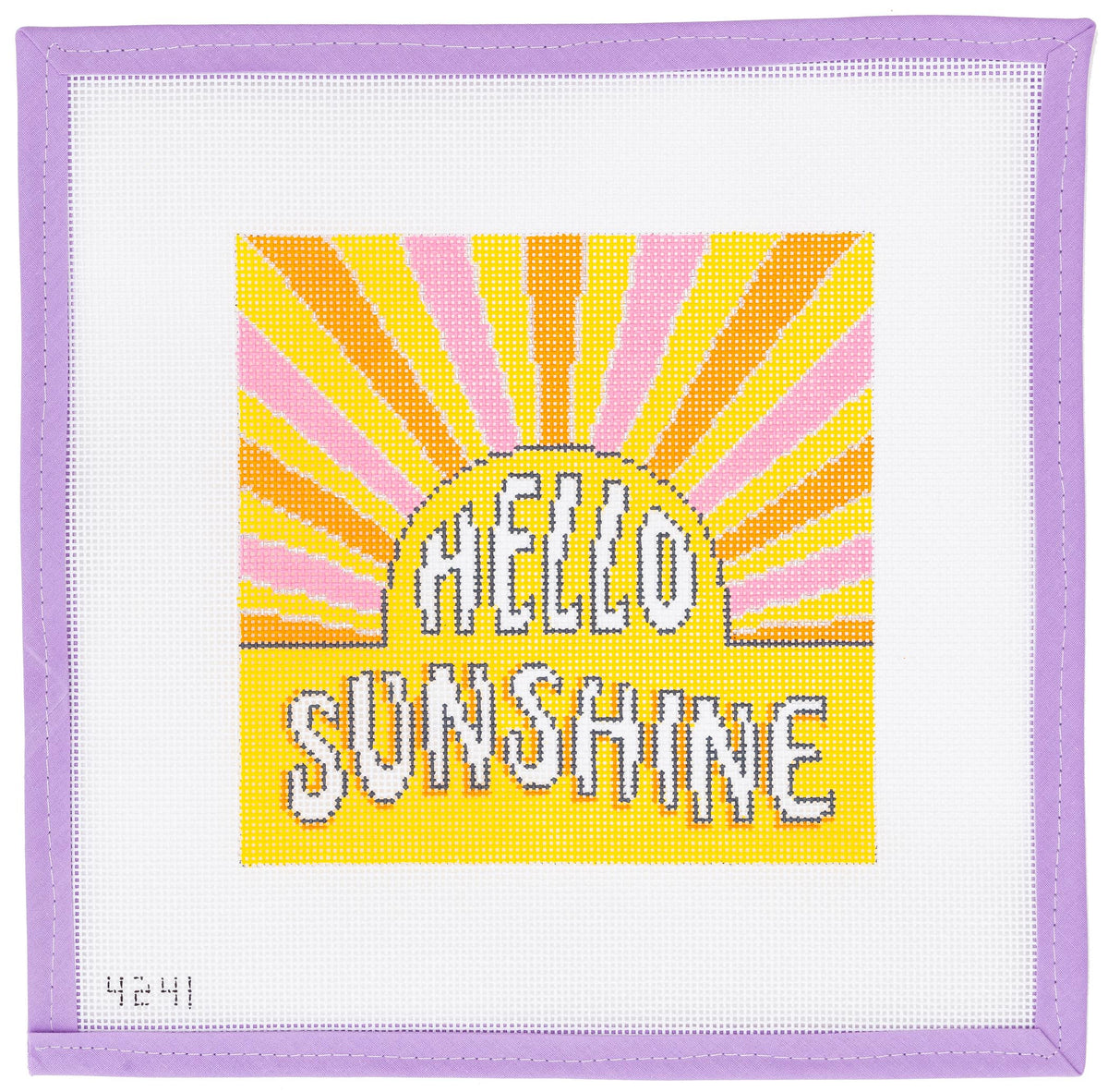 Hello Sunshine Needlepoint Canvas from Lycette Designs. Needlepoint canvases, fibers, and finishing.