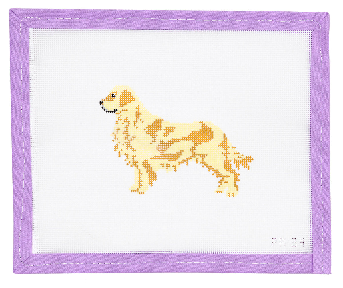 Golden Retriever Needlepoint Canvas from Lycette Designs. Needlepoint