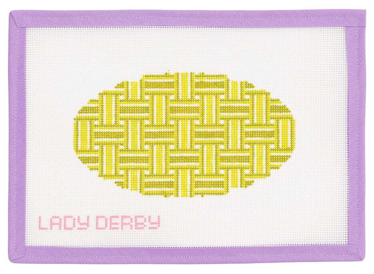 Green Goddess Vintage Lattice Eyeglass Case Needlepoint Canvas from