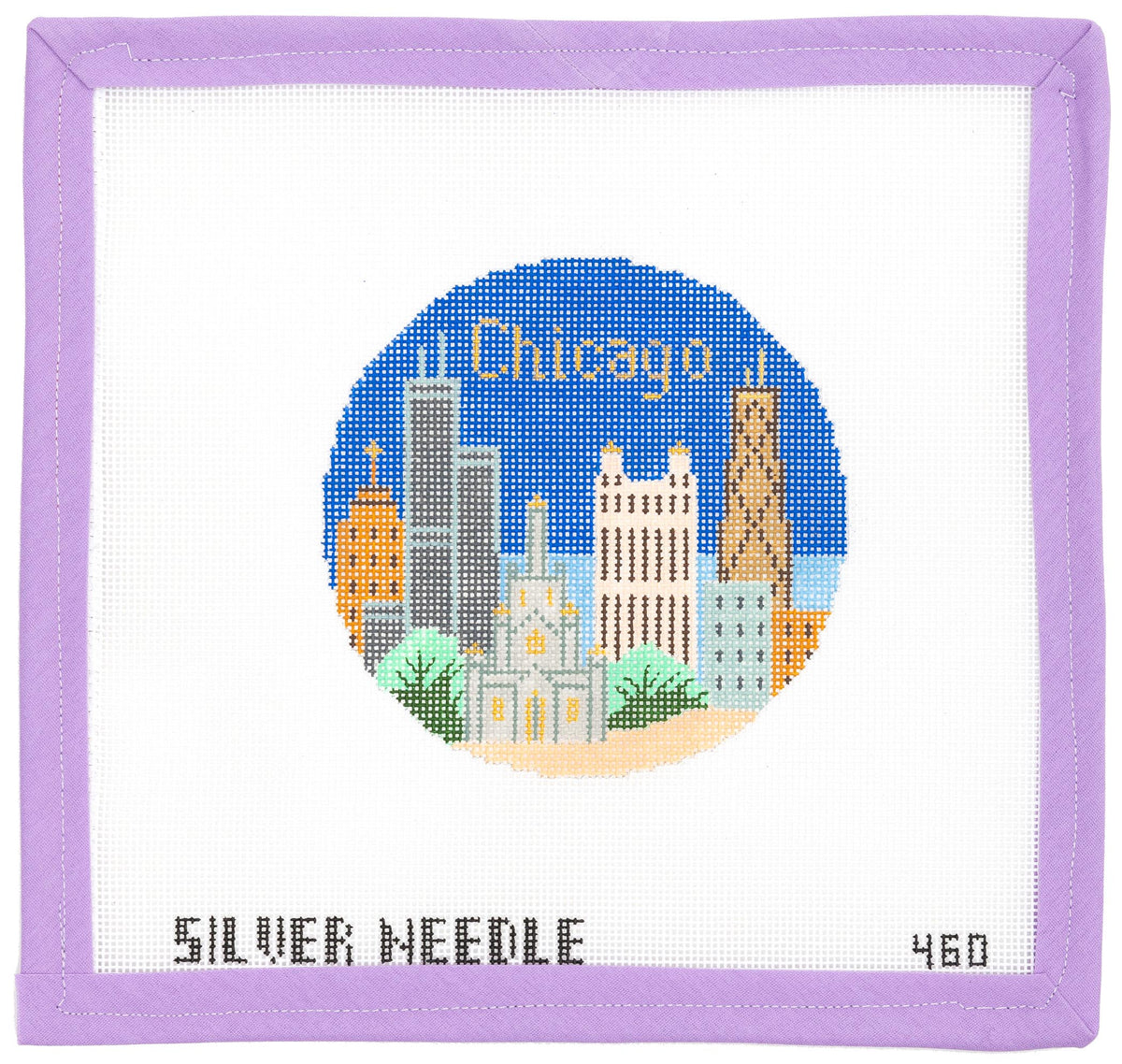 Chicago Needlepoint Canvas from Lycette Designs. Needlepoint canvases