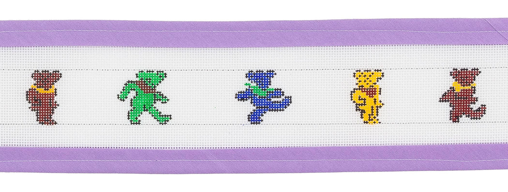 Dancing Bears Belt Needlepoint Canvas from Lycette Designs. Needlepoint