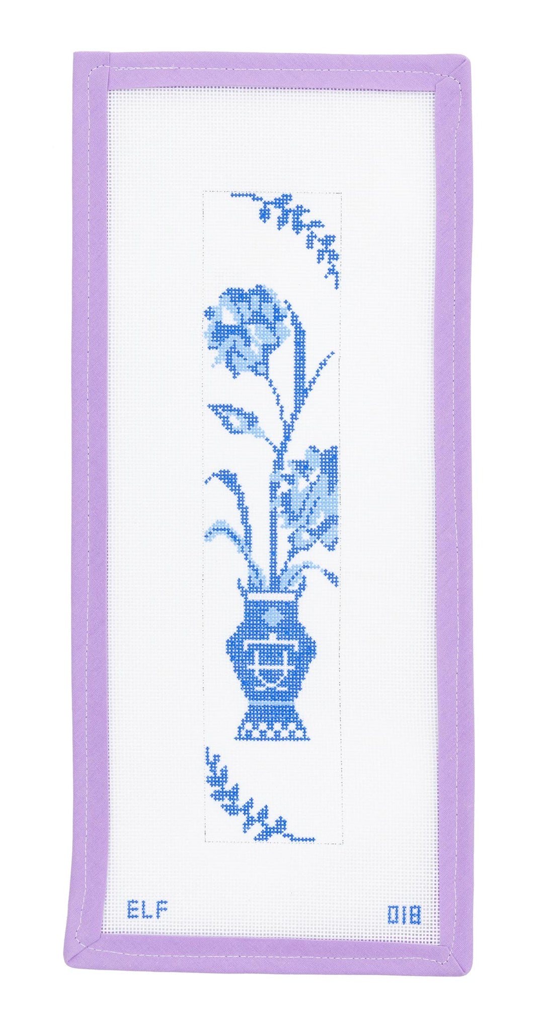 Chinoiserie Floral Bookmark Needlepoint Canvas from Lycette Designs
