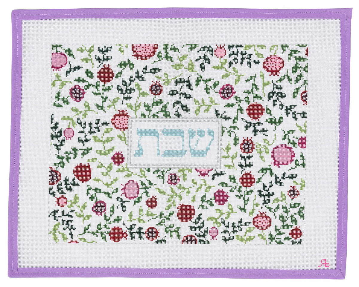 Challah Cover With Text Needlepoint Canvas from Lycette Designs