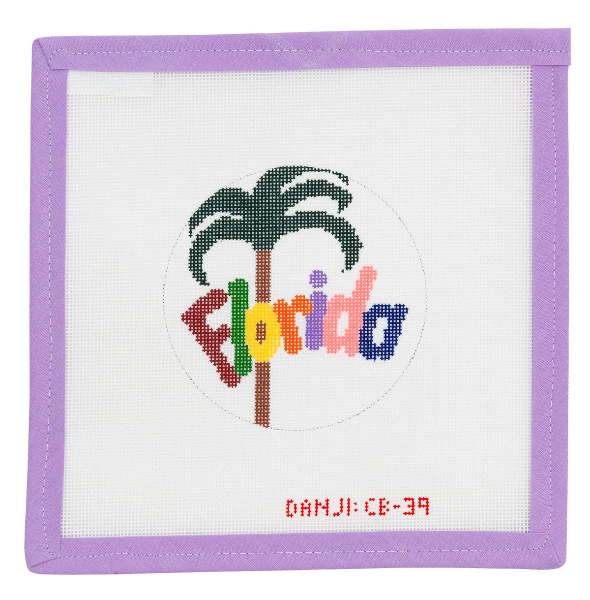 Florida Ornament Needlepoint Canvas from Lycette Designs. Needlepoint