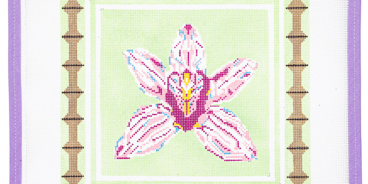 Orchid Needlepoint Canvas from Lycette Designs. Needlepoint