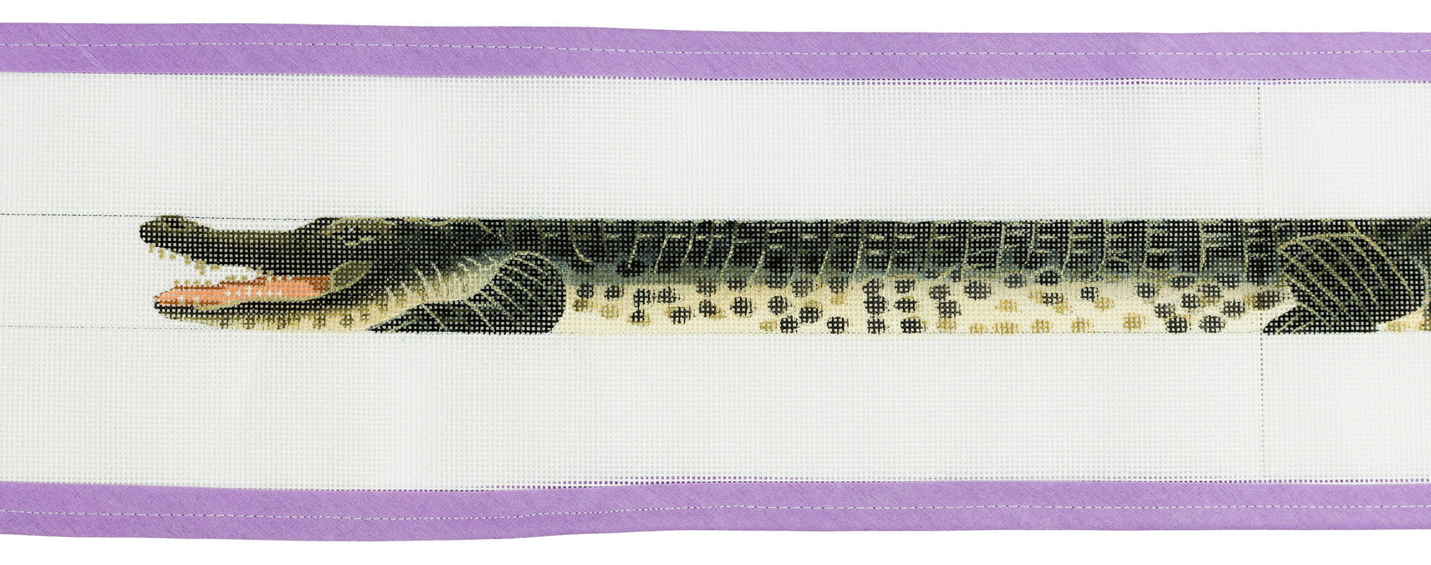 Alligator Belt Needlepoint Canvas from Lycette Designs. Needlepoint