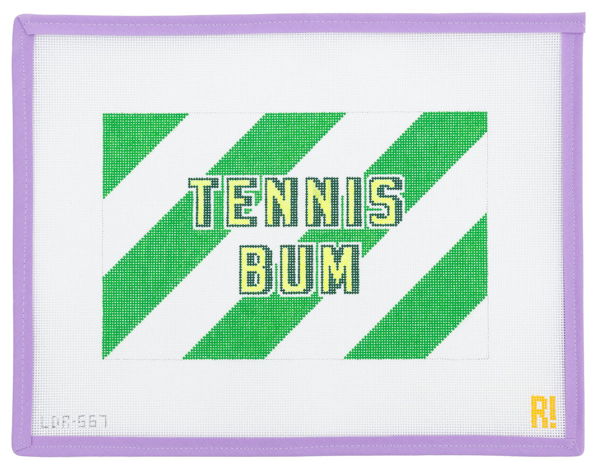 Tennis Bum Clutch Needlepoint Canvas from Lycette Designs. Needlepoint