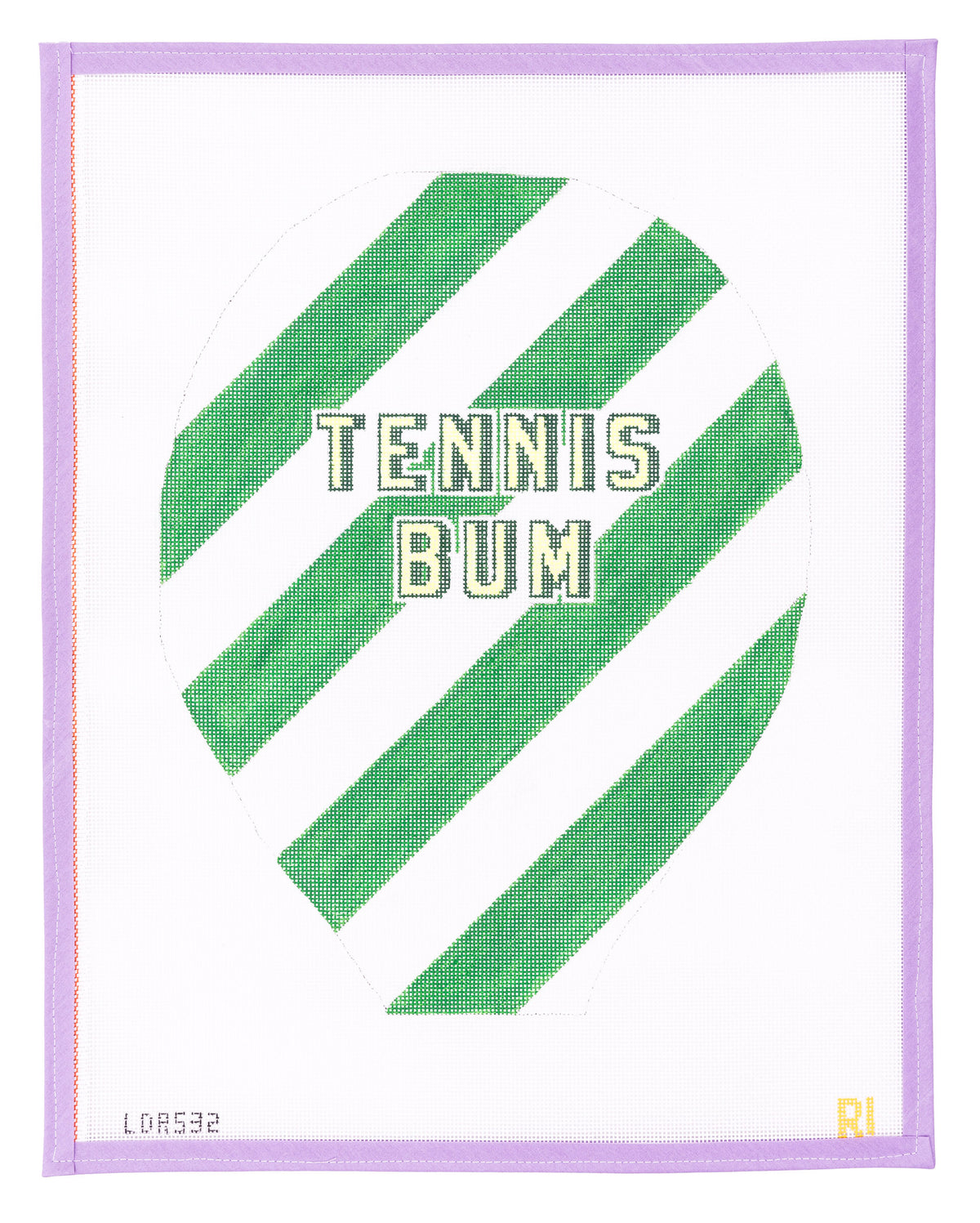 Tennis Bum Racquet Cover Needlepoint Canvas from Lycette Designs
