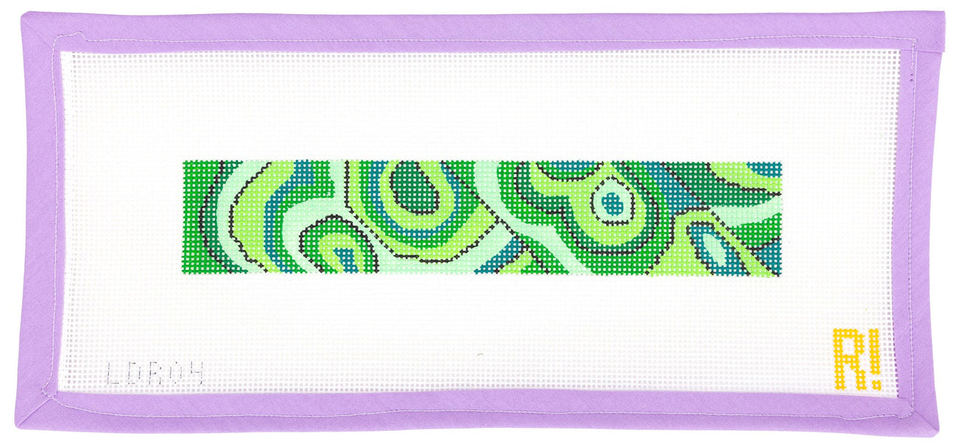 Palm Beach Malachite Keychain Needlepoint Canvas from Lycette Designs
