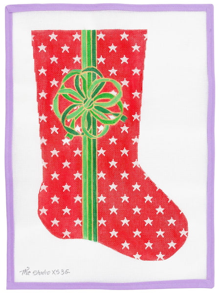 Rose of Sharon Christmas Stocking by Besler - The Art Needlepoint