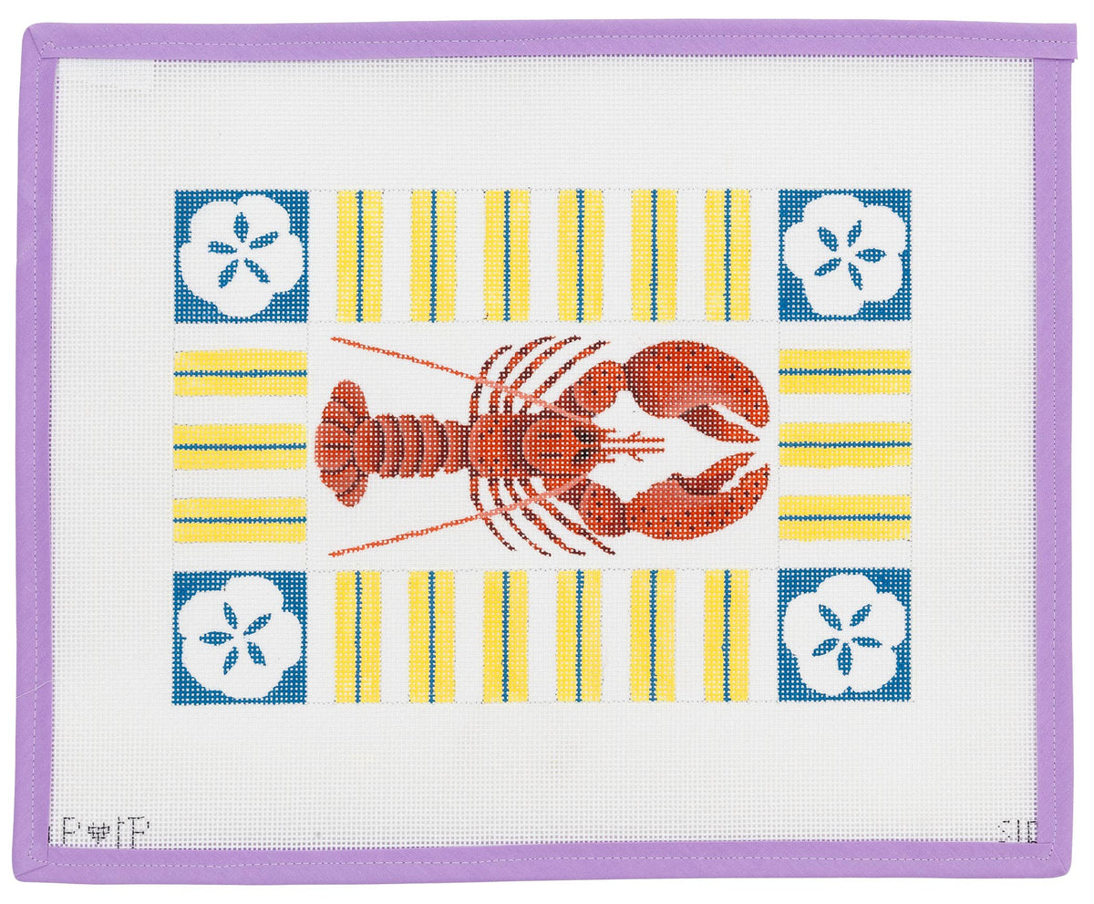 Lobster & Sand Dollar Needlepoint Canvas from Lycette Designs